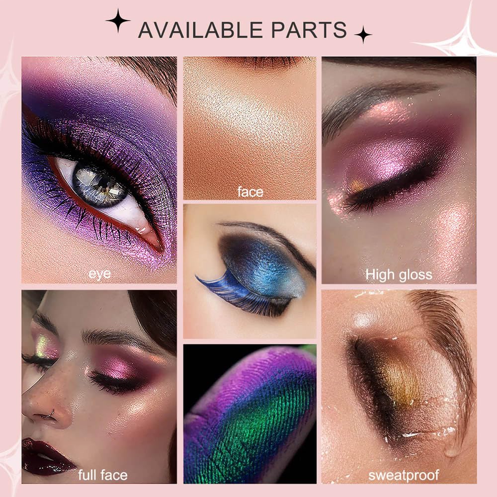 🎁✨Buy 1 get 1 free🔥Double chrome eye shadow