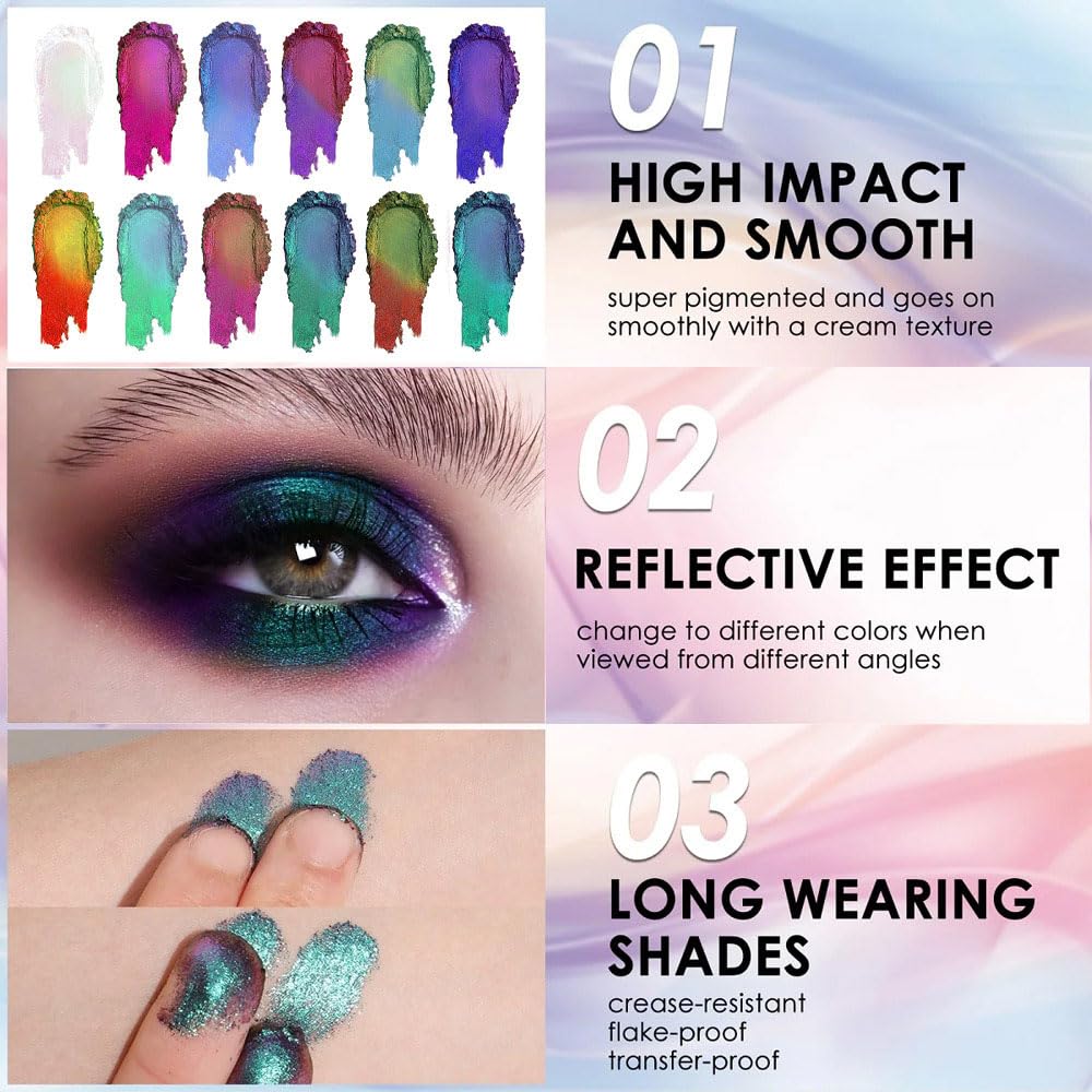 🎁✨Buy 1 get 1 free🔥Double chrome eye shadow