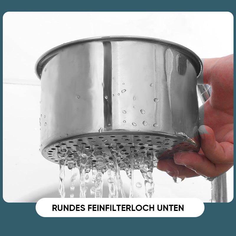 Catch Food Scraps Instantly! No-Clog Swan Corner Strainer