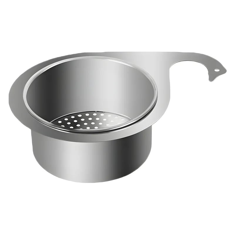 Catch Food Scraps Instantly! No-Clog Swan Corner Strainer
