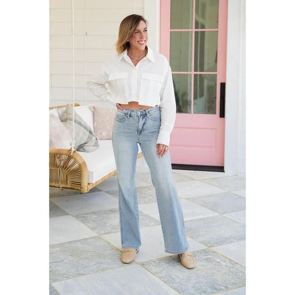 👖💥Hot Sales - 49% OFF💥Vintage Wash Plus-Size Jeans — Stretchy & Straight Leg Fit