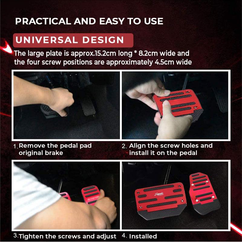 Grip Any Pedal Instantly! No-Slip No-Drill Car Foot Pedals