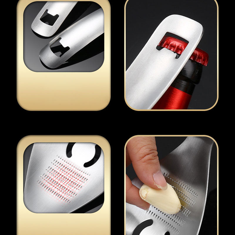 5-in-1 Kitchen Spoon – Strain, Grind, Open, No Clutter