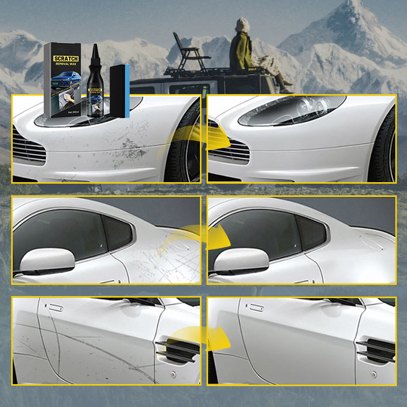 Restore Car Shine Instantly! Scratch Remover with Sponge