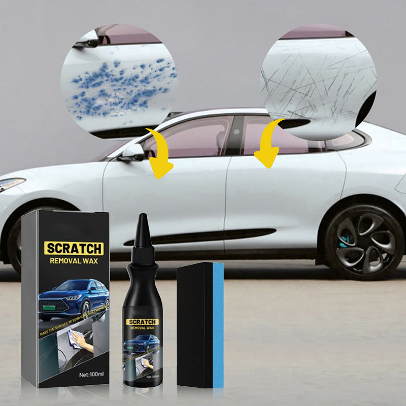 Restore Car Shine Instantly! Scratch Remover with Sponge