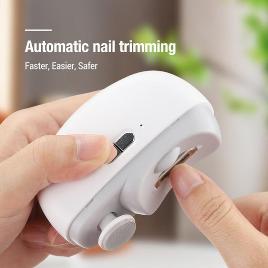 🌟 Perfect for All Ages 👵👶 3-in-1 Automatic Electric Nail Clipper with Polishing