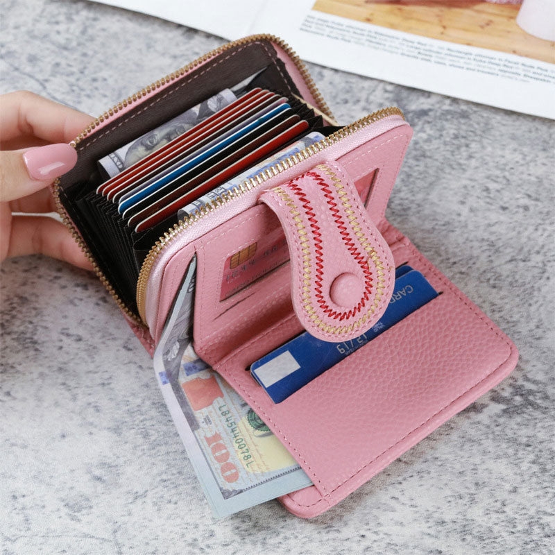 🔥Big Sale-50% Off❤️‍🔥Women's Short Zipper Multi-Card Pocket Wallet