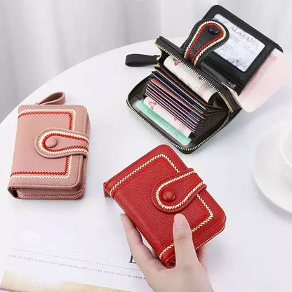 🔥Big Sale-50% Off❤️‍🔥Women's Short Zipper Multi-Card Pocket Wallet