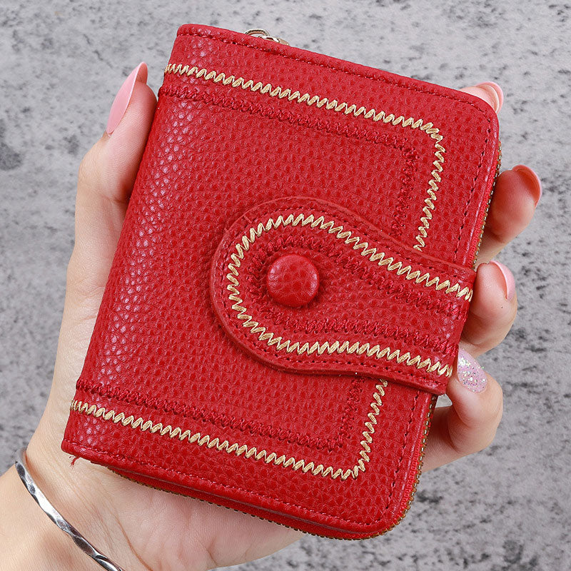 🔥Big Sale-50% Off❤️‍🔥Women's Short Zipper Multi-Card Pocket Wallet