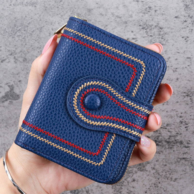 🔥Big Sale-50% Off❤️‍🔥Women's Short Zipper Multi-Card Pocket Wallet