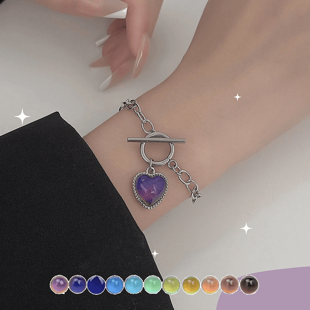 Change Color With Your Touch Instantly! Temperature-Sensitive Heart Necklace