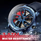 Rotating Skeleton Car Wheel Wrist Watch