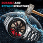 Rotating Skeleton Car Wheel Wrist Watch
