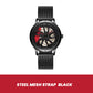 Rotating Skeleton Car Wheel Wrist Watch