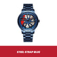 Rotating Skeleton Car Wheel Wrist Watch