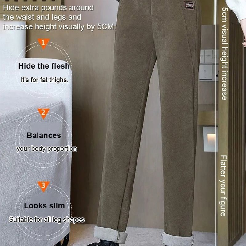 ⏳Limited-time 50% off⏰Women's High-waist Warm Faux Fleece-lined Pants👖