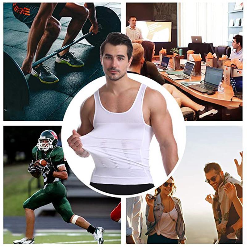 Men's Slimming Tummy Control Chest Undershirt Shapewear