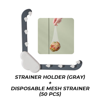 Sink Strainer Triangle Holder & Disposable Mesh Strainer