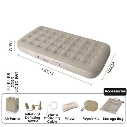 Portable Air Mattress with Built-In Pump