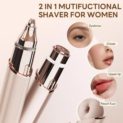 2-in-1 Electric Eyebrow Trimmer – Painless, Gentle & Rechargeable