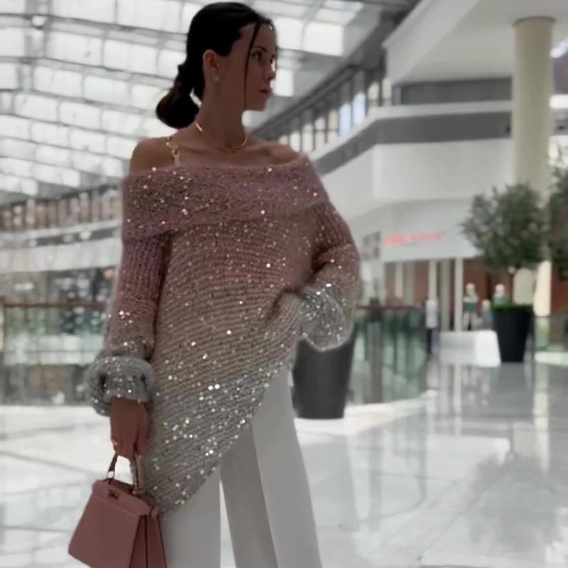 🔥2025 NEW SALES - 50% OFF🔥Women's Off-Shoulder Cozy Loose Sweater