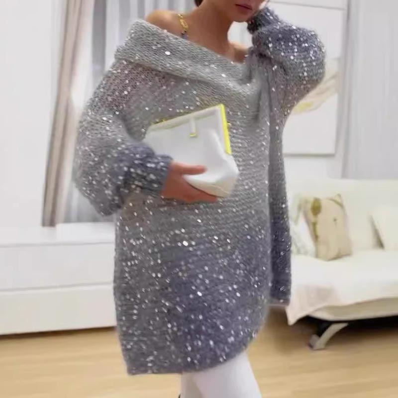 🔥2025 NEW SALES - 50% OFF🔥Women's Off-Shoulder Cozy Loose Sweater