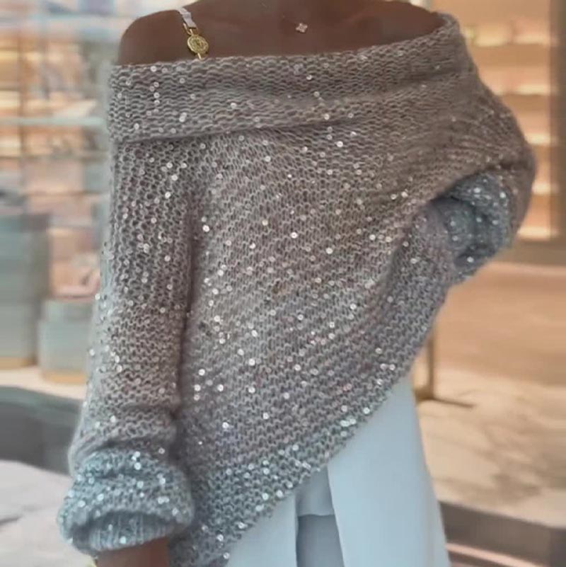 🔥2025 NEW SALES - 50% OFF🔥Women's Off-Shoulder Cozy Loose Sweater