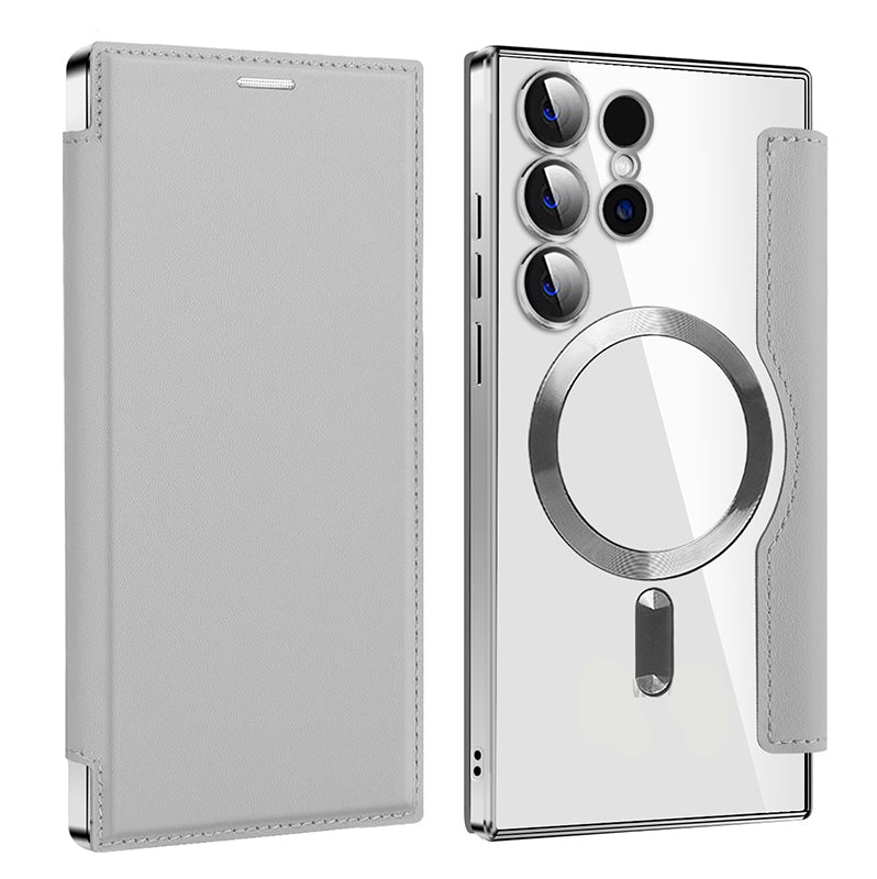 Lens Protection Magnetic Flip Phone Case For Samsung S22/S23/S24/S25