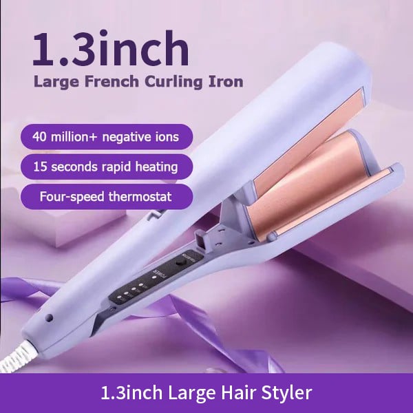Create French Egg Roll Waves Instantly! Anti-Scald V-Shape Hair Waver