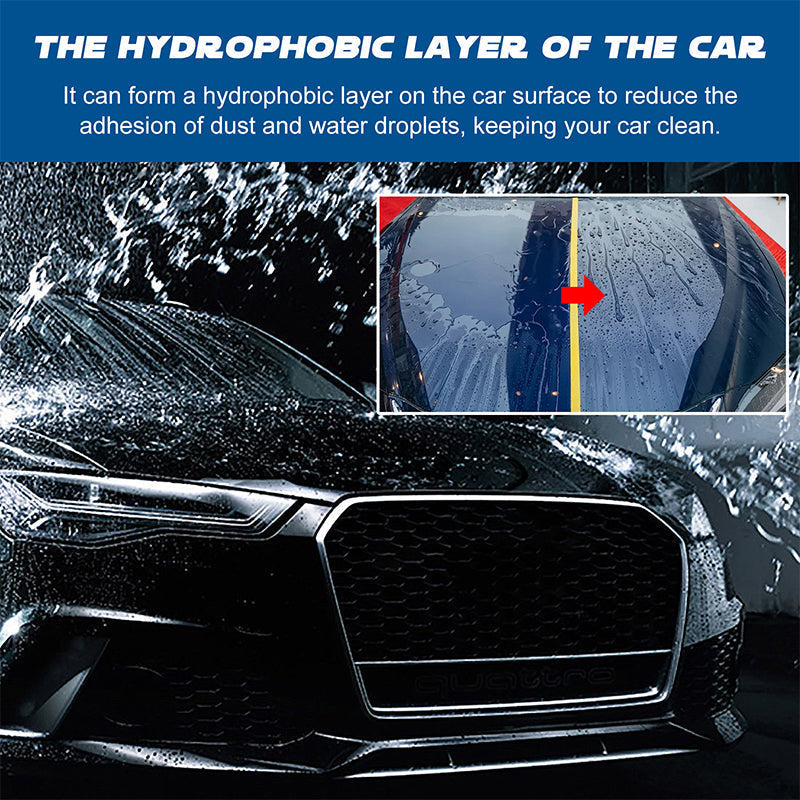 2025 New gentle and effective car cleaning spray with sponge and wipe)