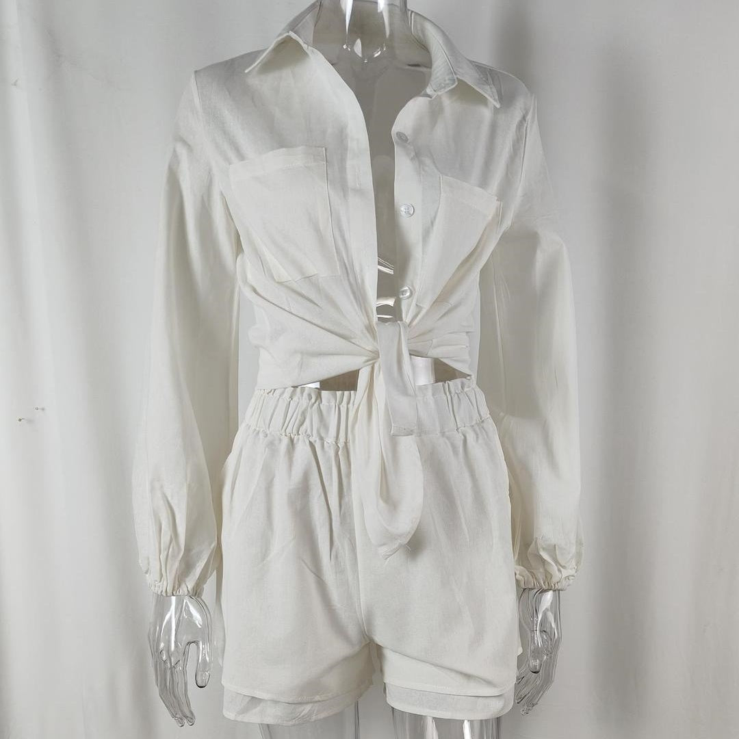 Frill Bow Two-Piece Set – Effortless Summer Style