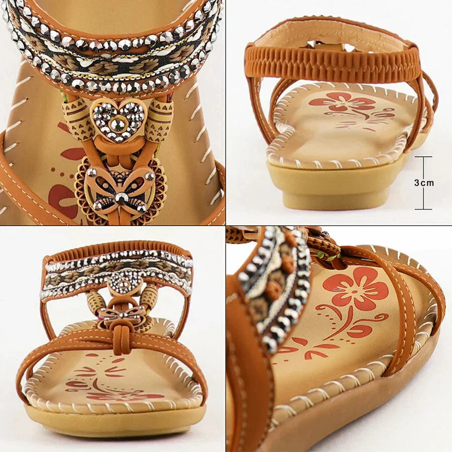 💎 Bohemian Orthopedic Sandals – Arch Support, Non-Slip Sole & Barefoot Comfort for All-Day Wear 🌈