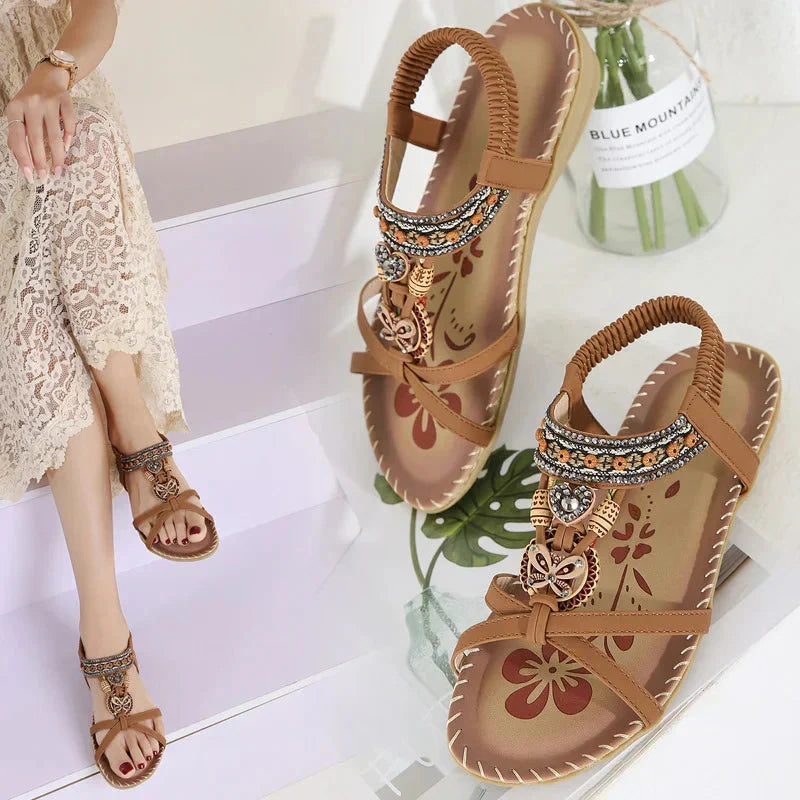 💎 Bohemian Orthopedic Sandals – Arch Support, Non-Slip Sole & Barefoot Comfort for All-Day Wear 🌈