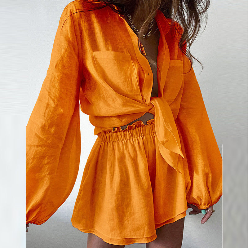 Frill Bow Two-Piece Set – Effortless Summer Style