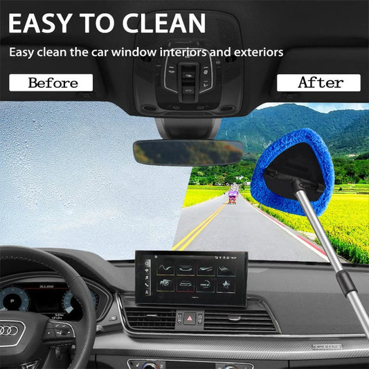 Reach Every Corner Instantly! Extendable Windshield Cleaner Kit
