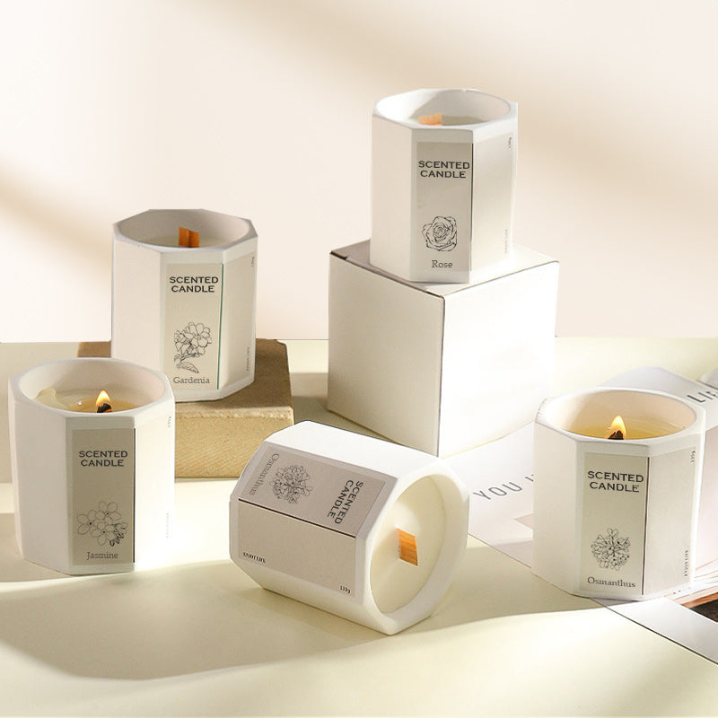 Smokeless Scented Candle with Wood Wick