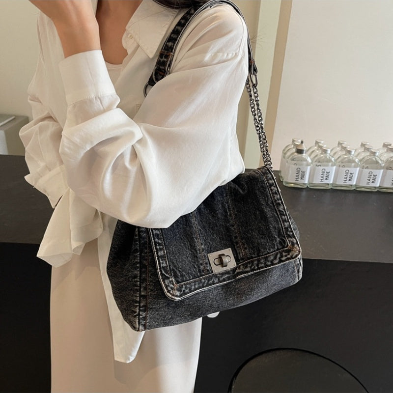 🔥 50% OFF! ⏰Retro Large Capacity Chain Strap Shoulder Bag