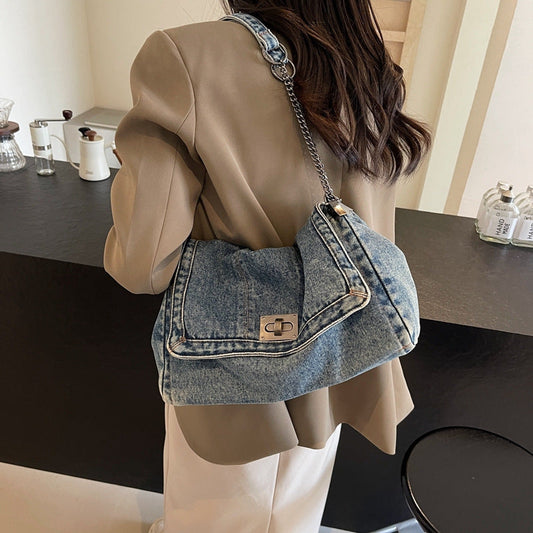 🔥 50% OFF! ⏰Retro Large Capacity Chain Strap Shoulder Bag