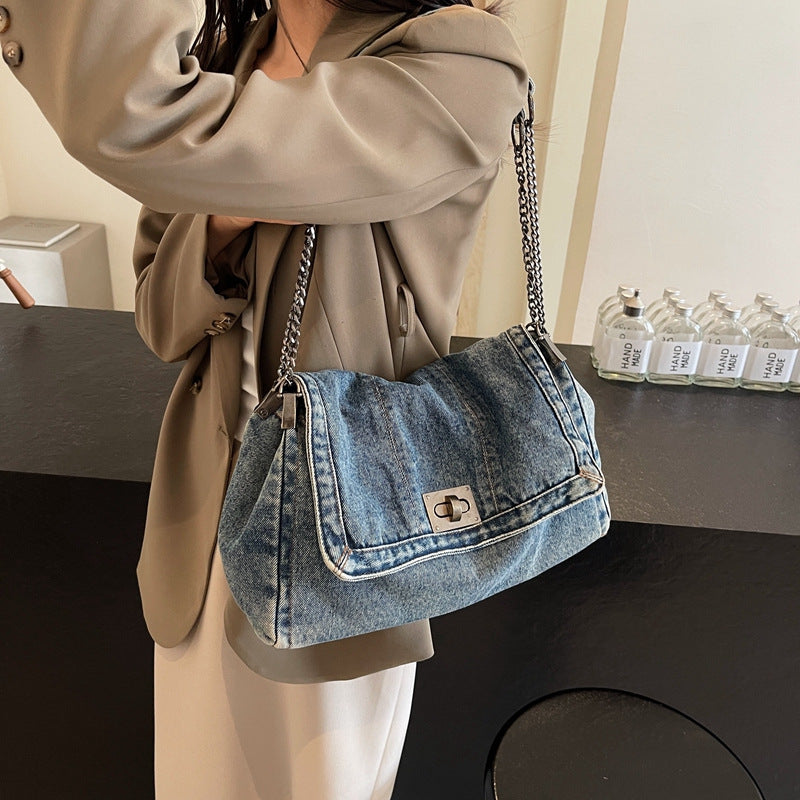 🔥 50% OFF! ⏰Retro Large Capacity Chain Strap Shoulder Bag