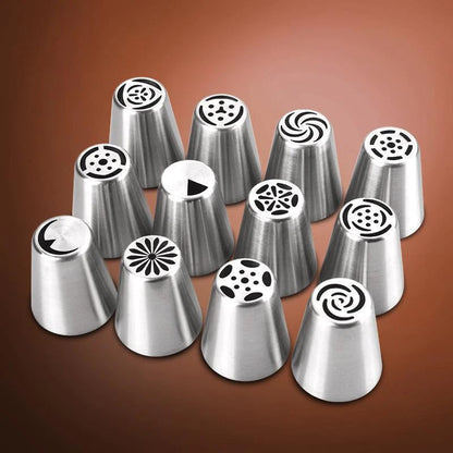 Pipe Flowers Instantly! No-Clog Reusable Frosting Tip Set