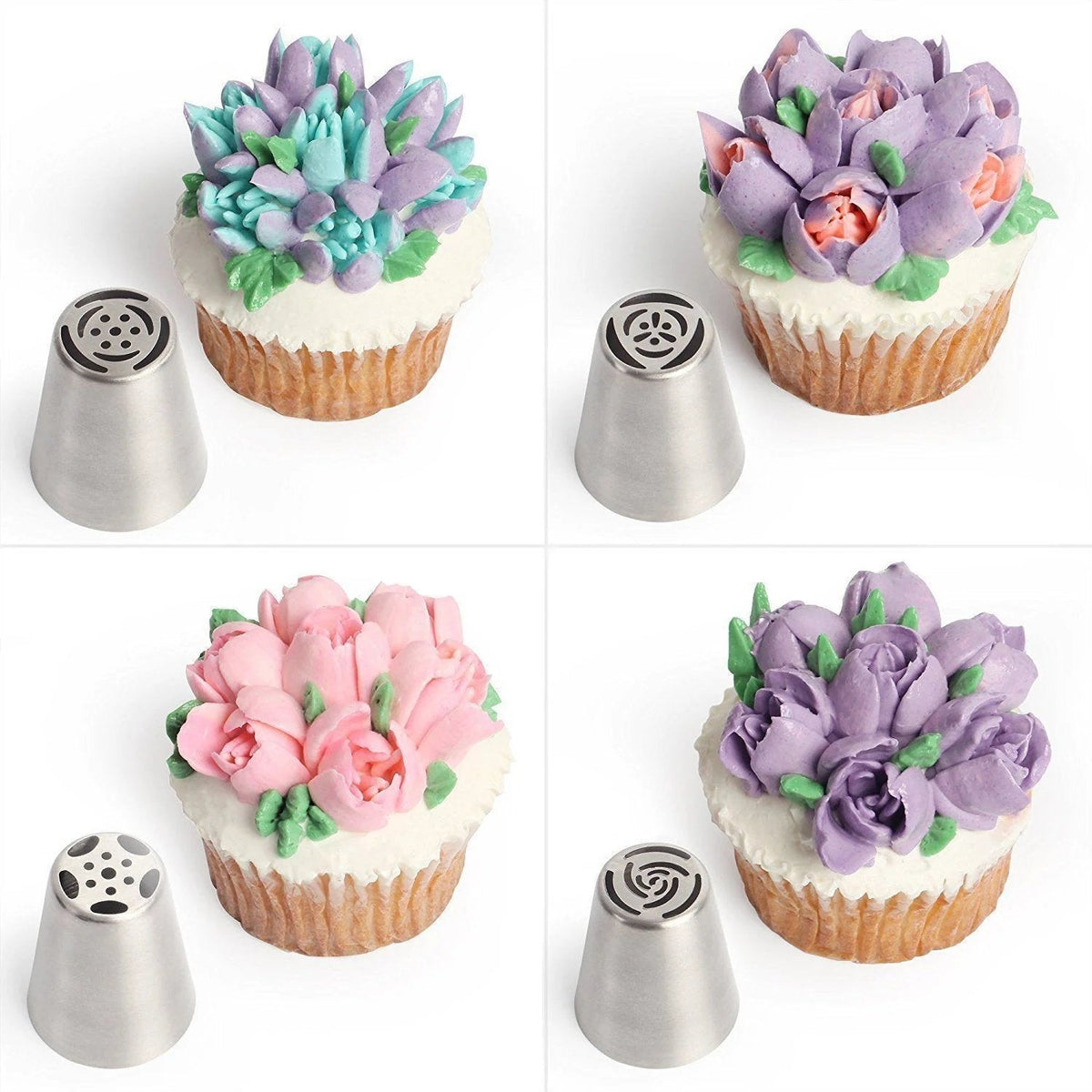 Pipe Flowers Instantly! No-Clog Reusable Frosting Tip Set