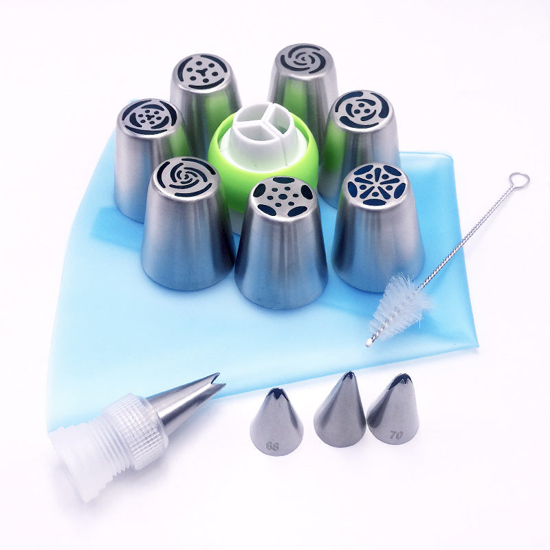 Pipe Flowers Instantly! No-Clog Reusable Frosting Tip Set
