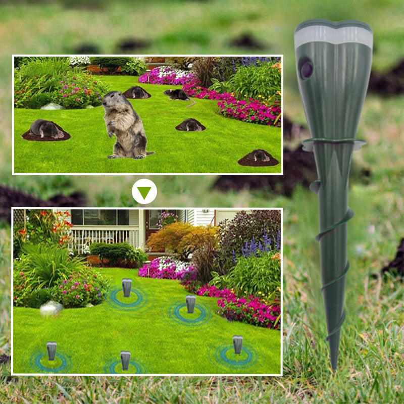 🌸Spring Sale 50% OFF☘️Solar Powered Waterproof Screw Mole Repellent