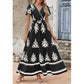 Boho Printed Maxi Dress – V-Neck, Pockets & Breathable💖