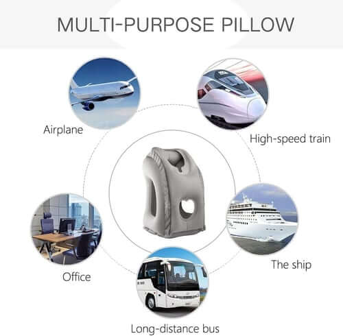 Sleep on Flights Instantly! Inflatable Travel Neck Pillow