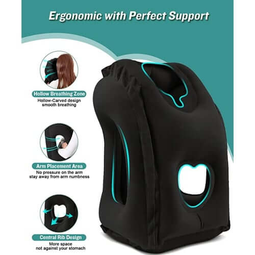 Sleep on Flights Instantly! Inflatable Travel Neck Pillow