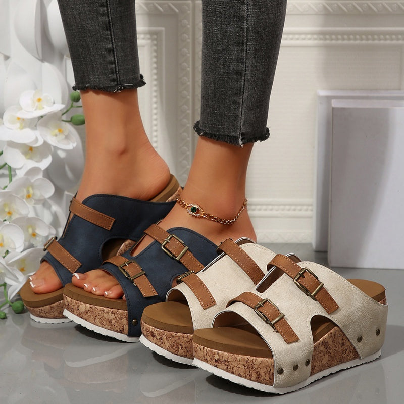 🔥LAST DAY PROMOTION - 50%OFF🔥Cutout Platform Wedge Sandals