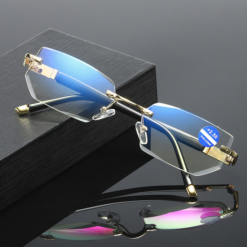 Blue Light Blocking Readers – Rimless & Lightweight Design