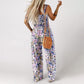Smocked Print Jumpsuit – Wide-Leg & Flattering Fit