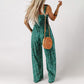 Smocked Print Jumpsuit – Wide-Leg & Flattering Fit